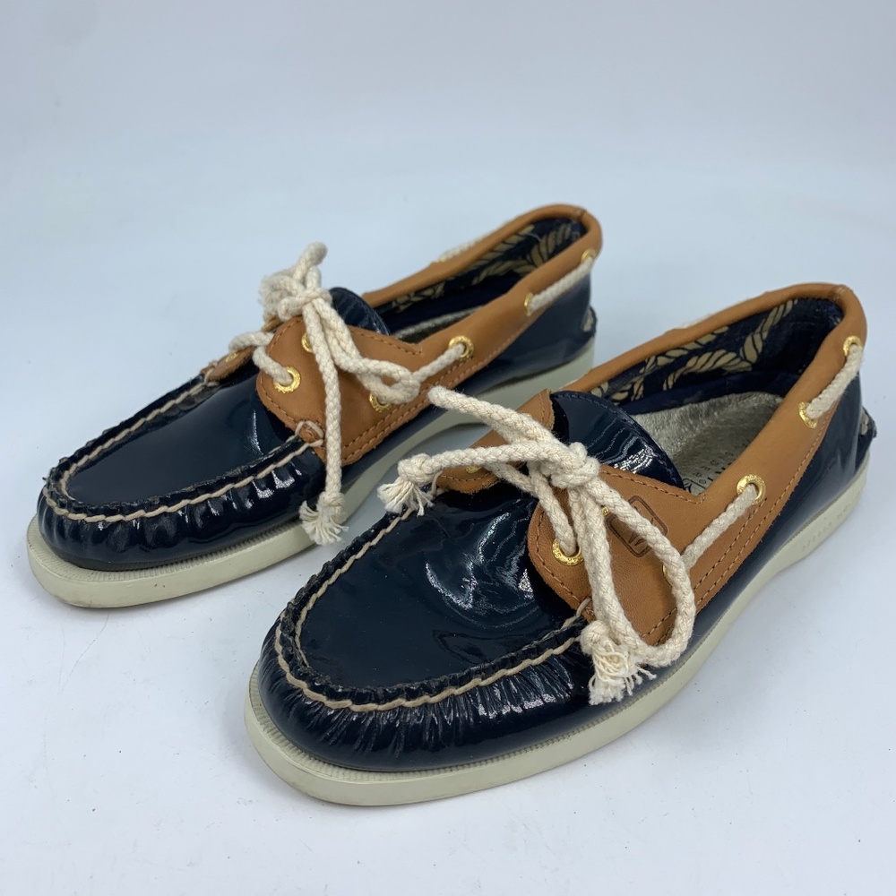 Sperry Womens 5 Topsiders Boat Shoes Loafers Lace Up … Gem